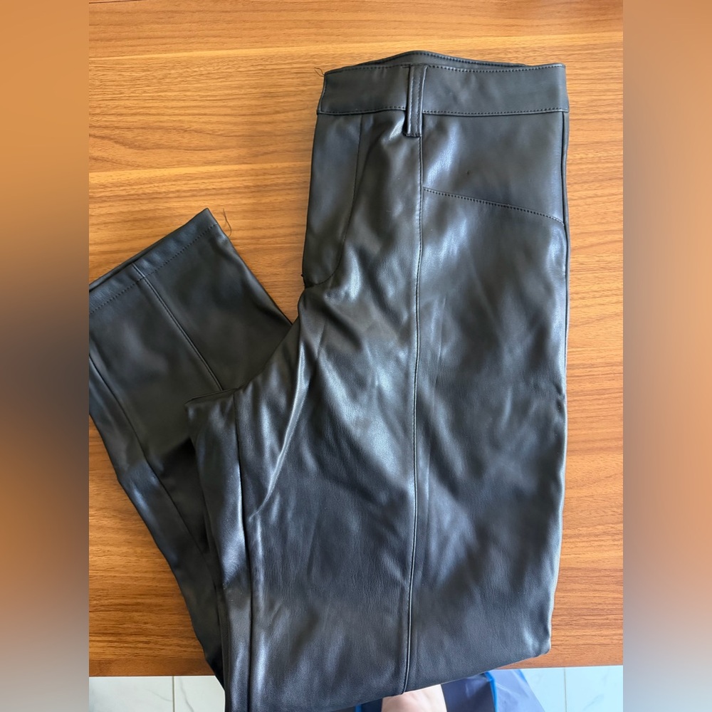 Black Faux Leather Pants